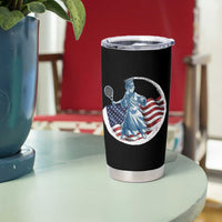 Funny Statue Of Liberty Tennis Player Tumbler Cup USA Pride Female Tennis Gift - Wonder Print Shop