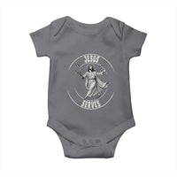 Christian Tennis Funny Gift For Believers Baby Onesie Jesus Serves - Wonder Print Shop