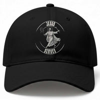 Christian Tennis Funny Gift For Believers Baseball Cap Jesus Serves