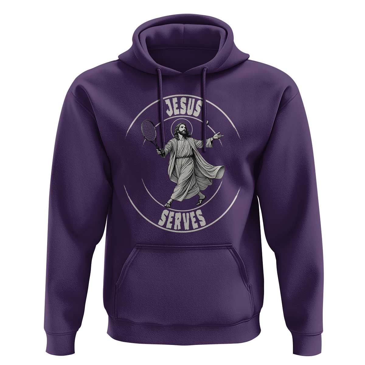 Christian Tennis Funny Gift For Believers Hoodie Jesus Serves - Wonder Print Shop