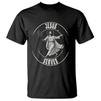 Christian Tennis Funny Gift For Believers T Shirt Jesus Serves - Wonder Print Shop