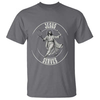 Christian Tennis Funny Gift For Believers T Shirt Jesus Serves - Wonder Print Shop