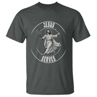 Christian Tennis Funny Gift For Believers T Shirt Jesus Serves - Wonder Print Shop