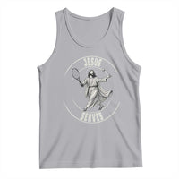 Christian Tennis Funny Gift For Believers Tank Top Jesus Serves - Wonder Print Shop