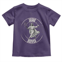 Christian Tennis Funny Gift For Believers Toddler T Shirt Jesus Serves - Wonder Print Shop
