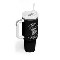 Christian Tennis Funny Gift For Believers Tumbler With Handle Jesus Serves - Wonder Print Shop
