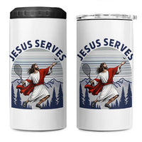 Christian Tennis Lover Gift 4 in 1 Can Cooler Tumbler Funny Christian Gift - Wonder Print Shop