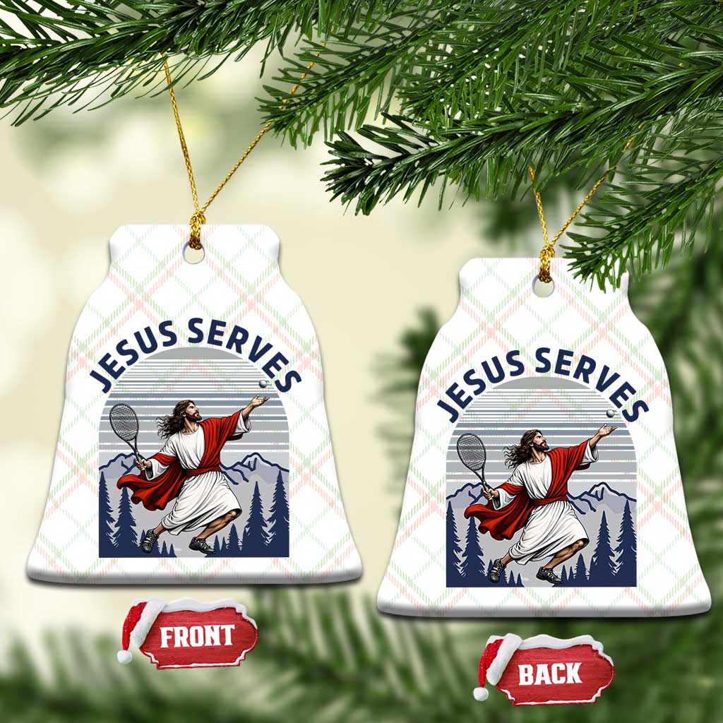Christian Tennis Lover Gift Ceramic Ornament Funny Christian Gift - Wonder Print Shop