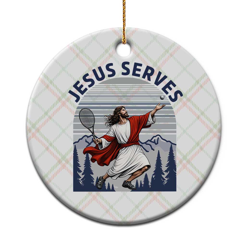 Christian Tennis Lover Gift Ceramic Ornament Funny Christian Gift - Wonder Print Shop