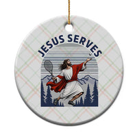 Christian Tennis Lover Gift Ceramic Ornament Funny Christian Gift - Wonder Print Shop