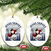 Christian Tennis Lover Gift Ceramic Ornament Funny Christian Gift - Wonder Print Shop