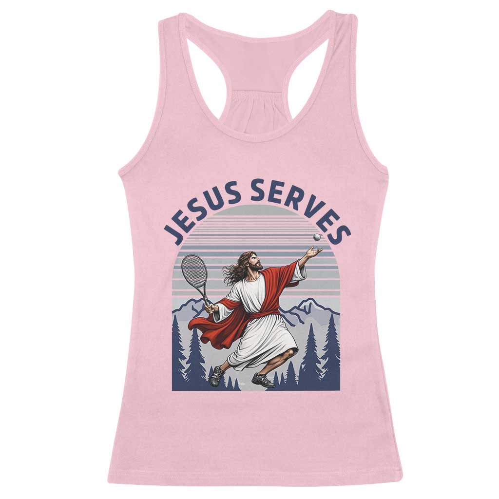 Christian Tennis Lover Gift Racerback Tank Top Funny Christian Gift - Wonder Print Shop