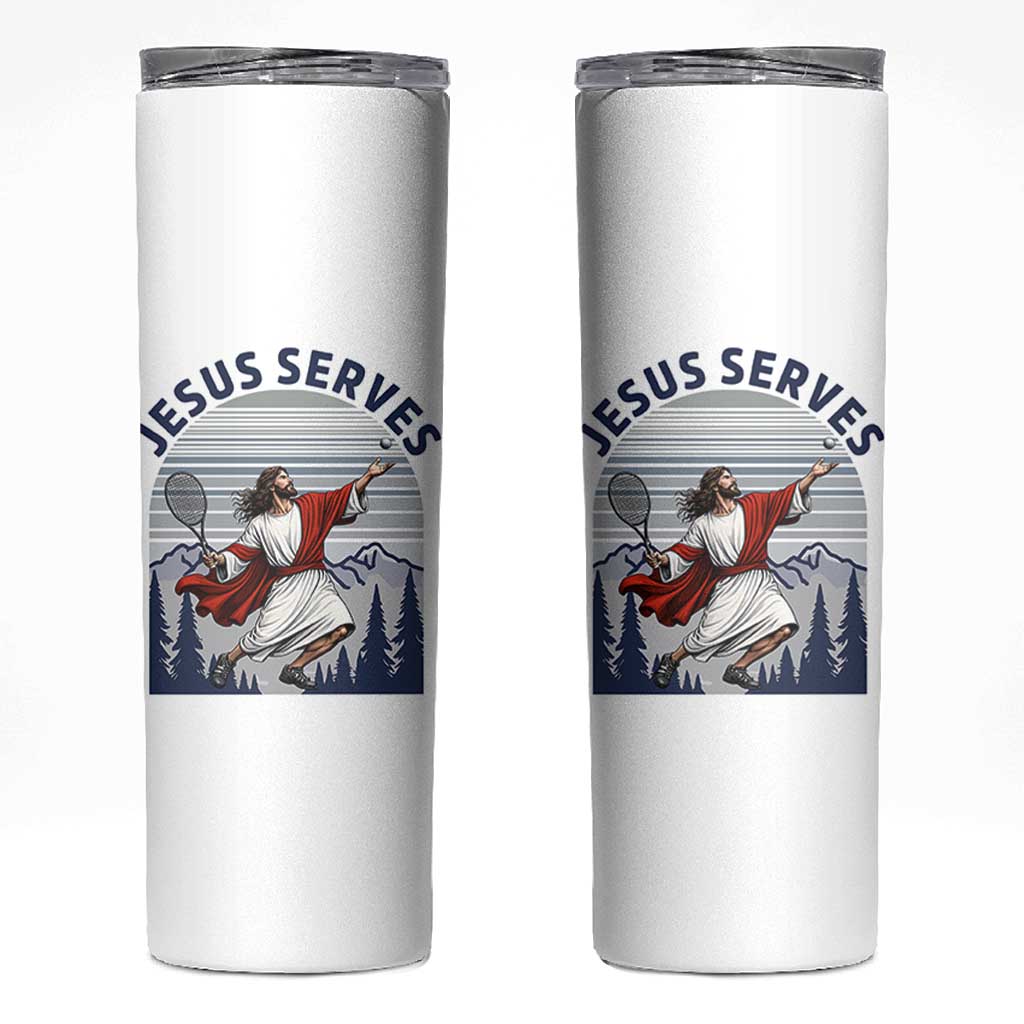 Christian Tennis Lover Gift Skinny Tumbler Funny Christian Gift - Wonder Print Shop