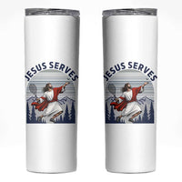 Christian Tennis Lover Gift Skinny Tumbler Funny Christian Gift - Wonder Print Shop