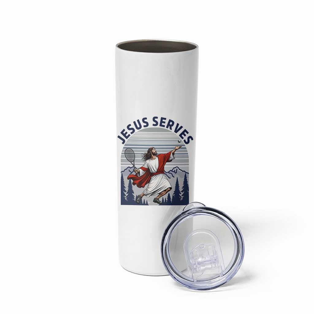 Christian Tennis Lover Gift Skinny Tumbler Funny Christian Gift - Wonder Print Shop