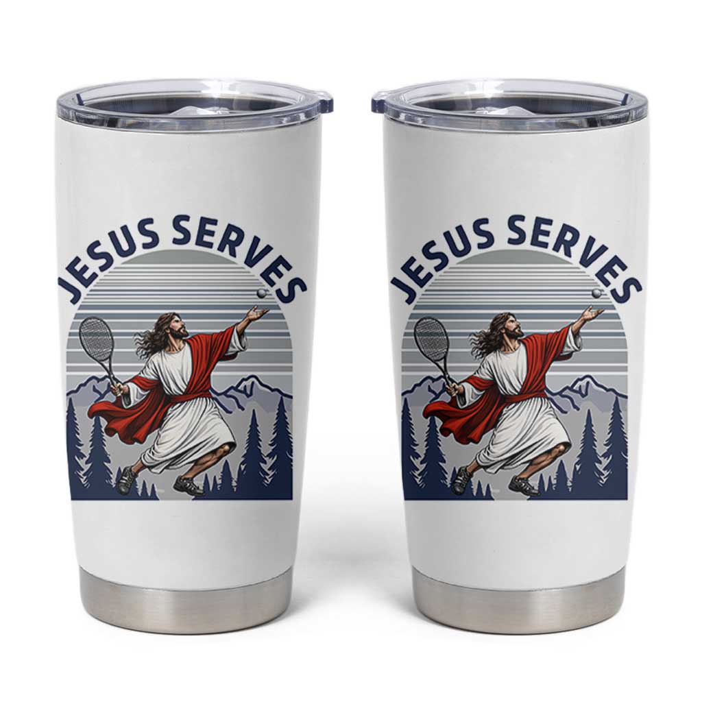 Christian Tennis Lover Gift Tumbler Cup Funny Christian Gift - Wonder Print Shop