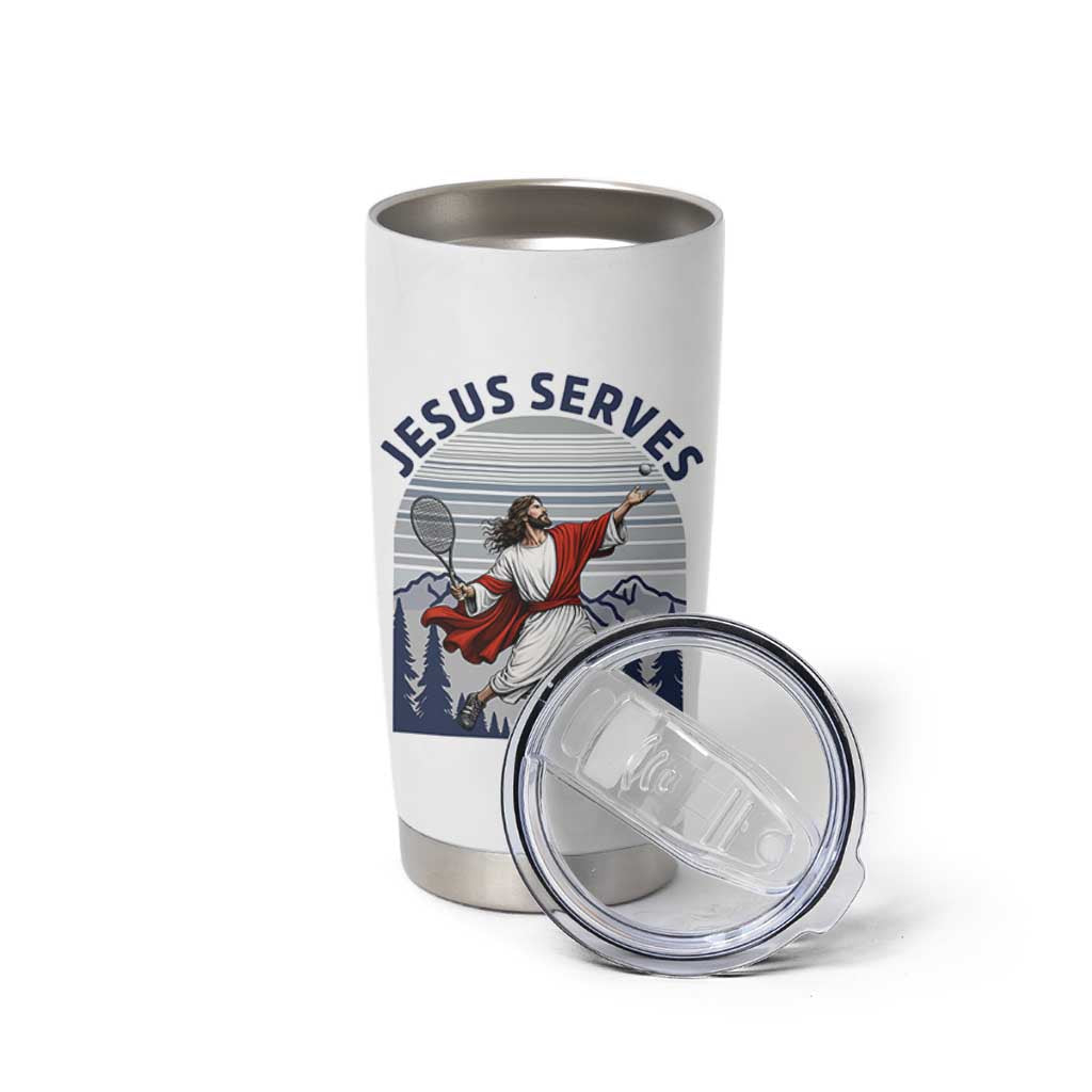 Christian Tennis Lover Gift Tumbler Cup Funny Christian Gift - Wonder Print Shop