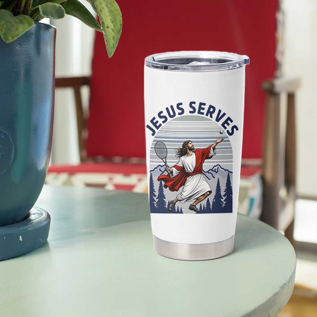 Christian Tennis Lover Gift Tumbler Cup Funny Christian Gift - Wonder Print Shop