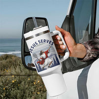 Christian Tennis Lover Gift Tumbler With Handle Funny Christian Gift - Wonder Print Shop