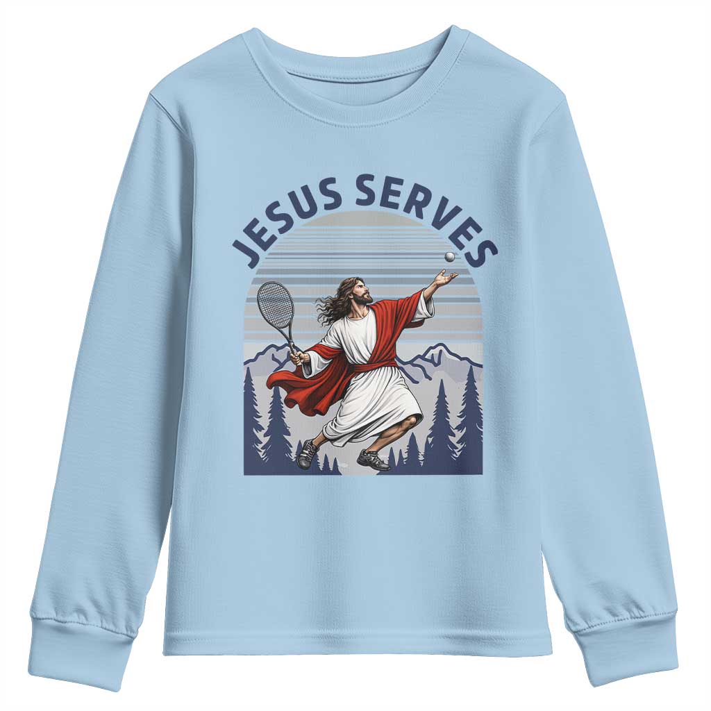 Christian Tennis Lover Gift Youth Sweatshirt Funny Christian Gift - Wonder Print Shop