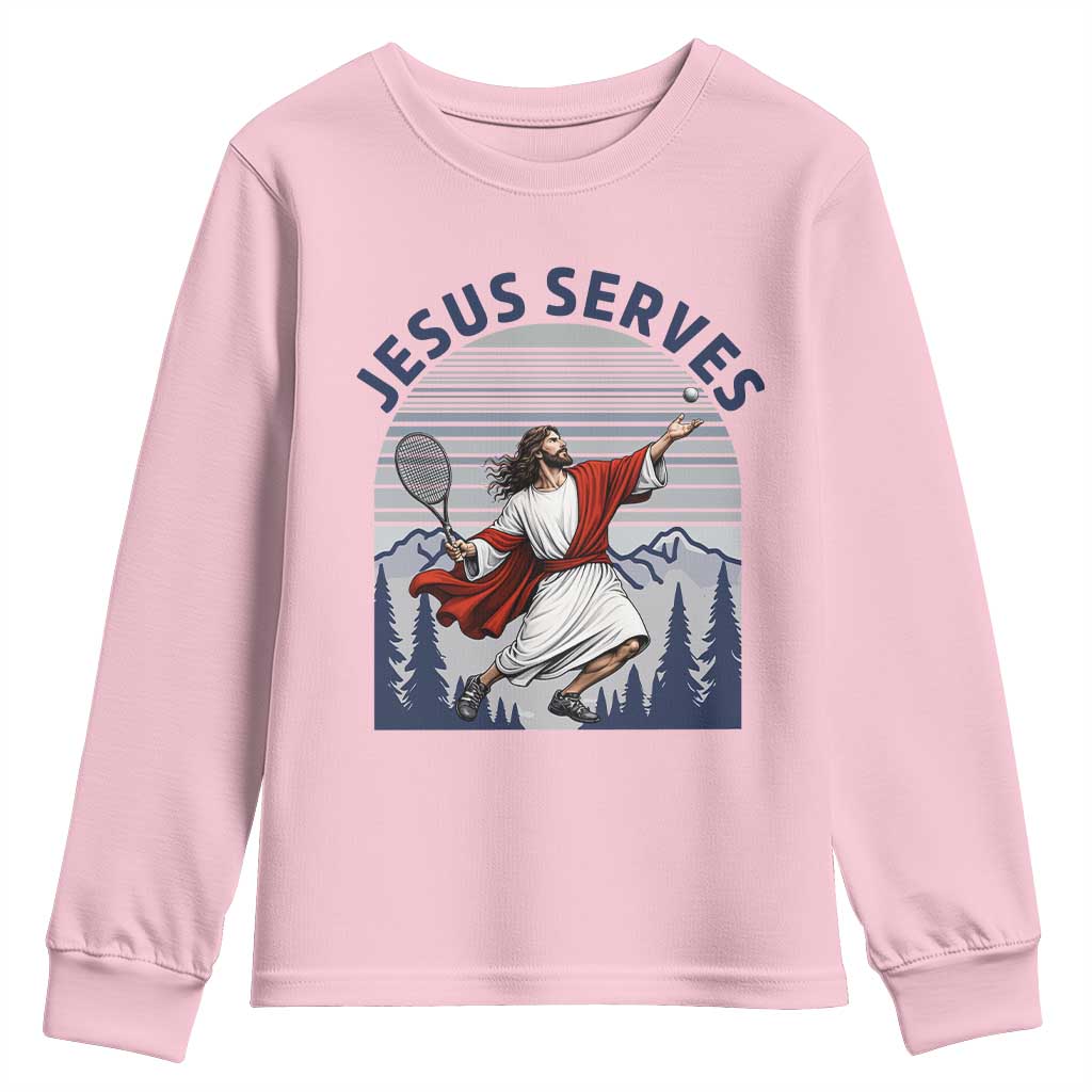 Christian Tennis Lover Gift Youth Sweatshirt Funny Christian Gift - Wonder Print Shop