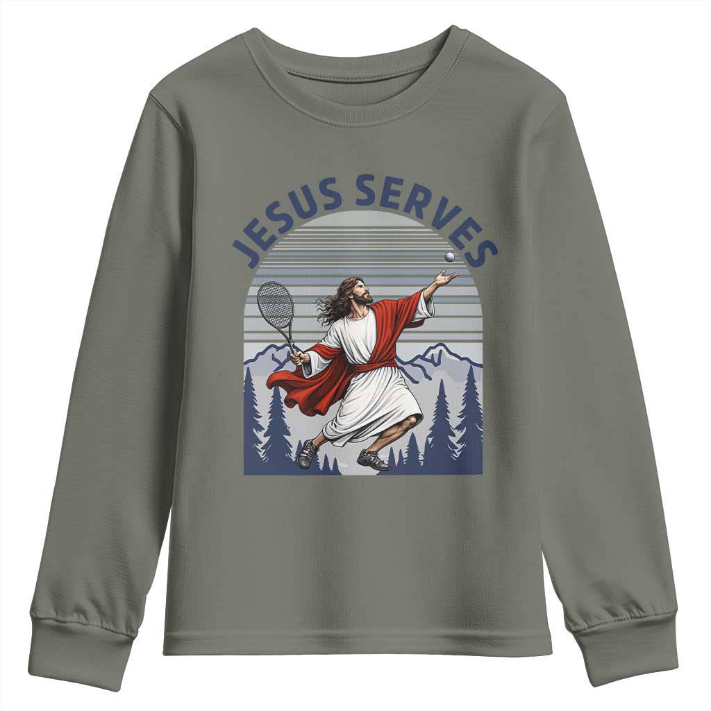 Christian Tennis Lover Gift Youth Sweatshirt Funny Christian Gift - Wonder Print Shop