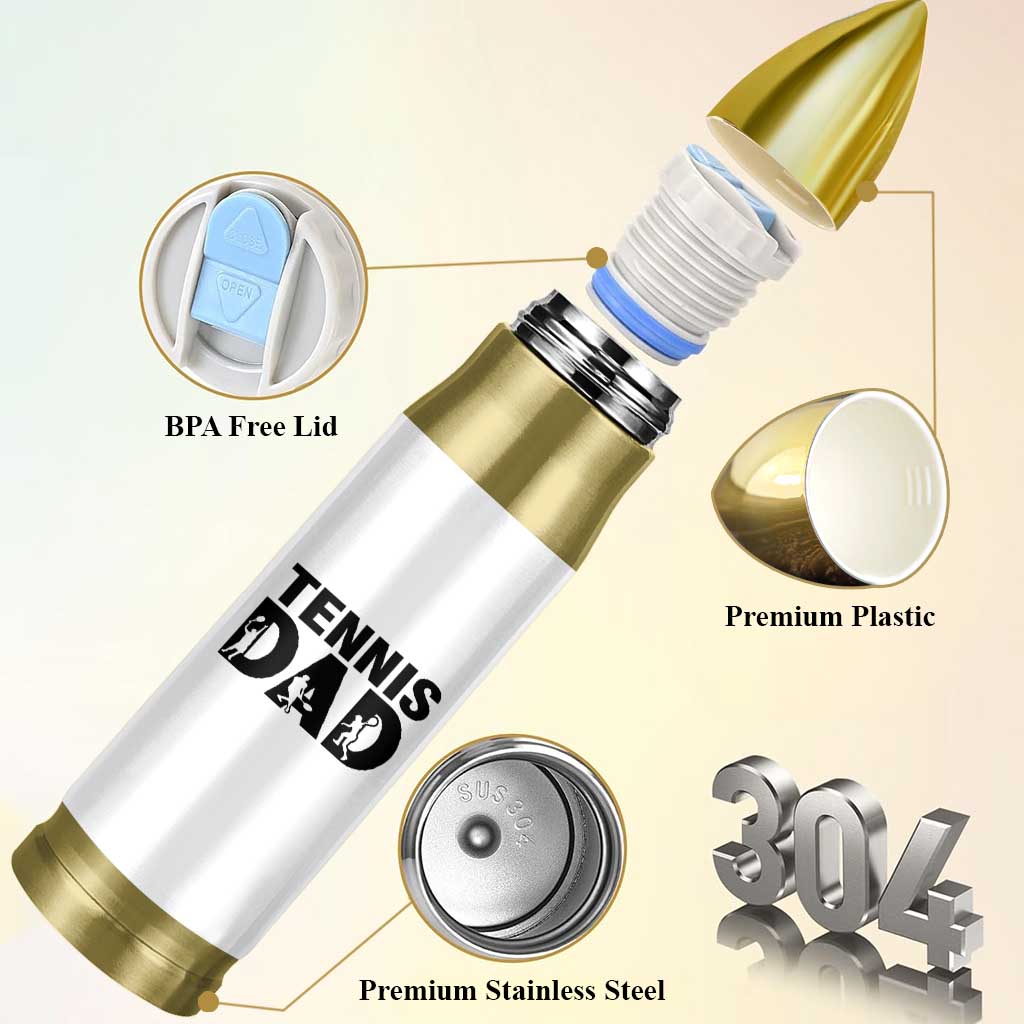 Funny Tennis Dad Life Bullet Tumbler Sport Lover Gift - Wonder Print Shop