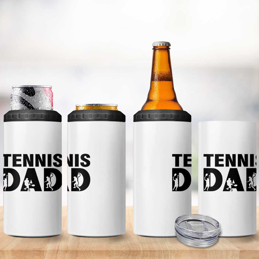 Funny Tennis Dad Life 4 in 1 Can Cooler Tumbler Sport Lover Gift - Wonder Print Shop