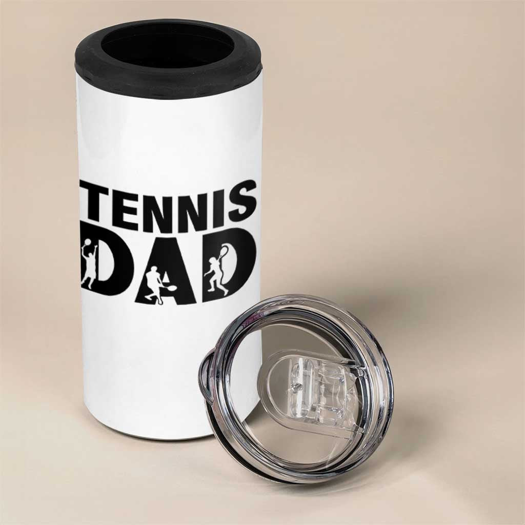 Funny Tennis Dad Life 4 in 1 Can Cooler Tumbler Sport Lover Gift - Wonder Print Shop