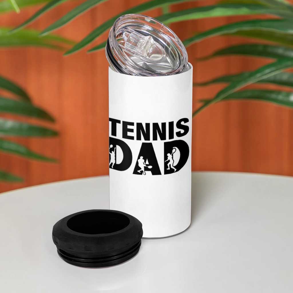Funny Tennis Dad Life 4 in 1 Can Cooler Tumbler Sport Lover Gift - Wonder Print Shop