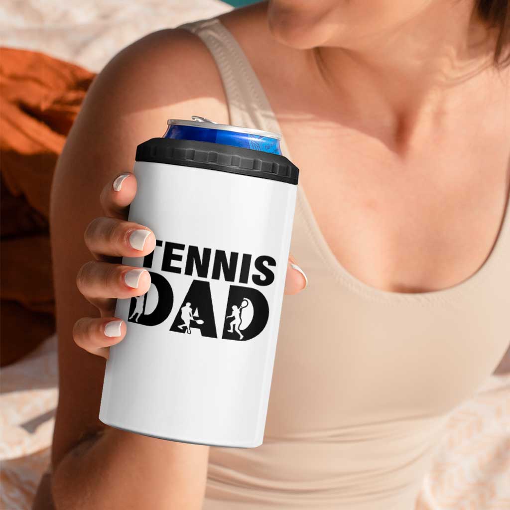 Funny Tennis Dad Life 4 in 1 Can Cooler Tumbler Sport Lover Gift - Wonder Print Shop
