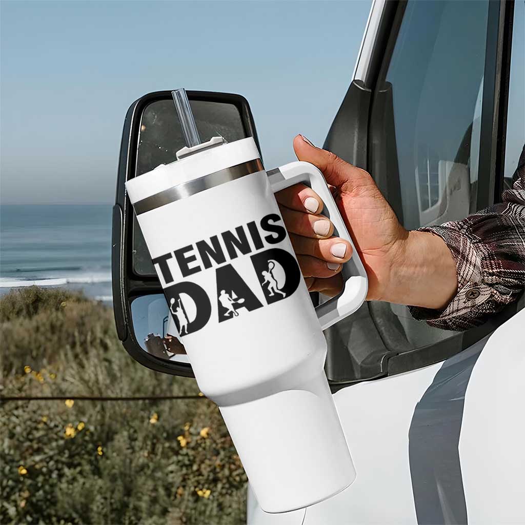 Funny Tennis Dad Life Tumbler With Handle Sport Lover Gift - Wonder Print Shop