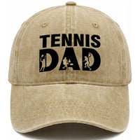 Funny Tennis Dad Life Washed Cotton Baseball Cap Sport Lover Gift