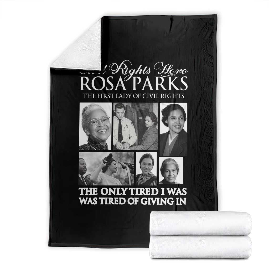 Rosa Parks Mother Of The Civil Rights Movement Throw Blanket Black History Salutes