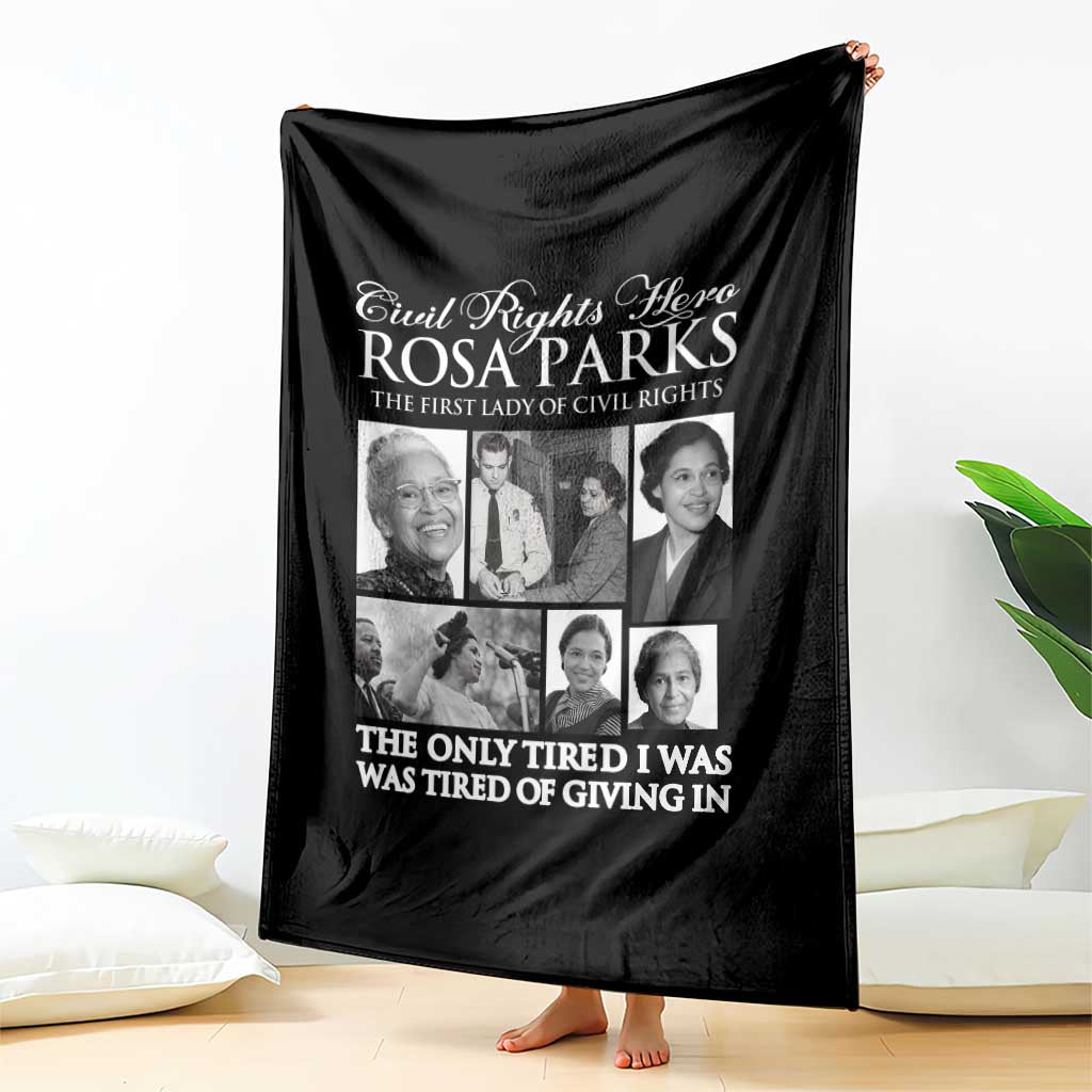 Rosa Parks Mother Of The Civil Rights Movement Throw Blanket Black History Salutes