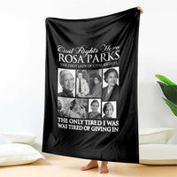 Rosa Parks Mother Of The Civil Rights Movement Throw Blanket Black History Salutes