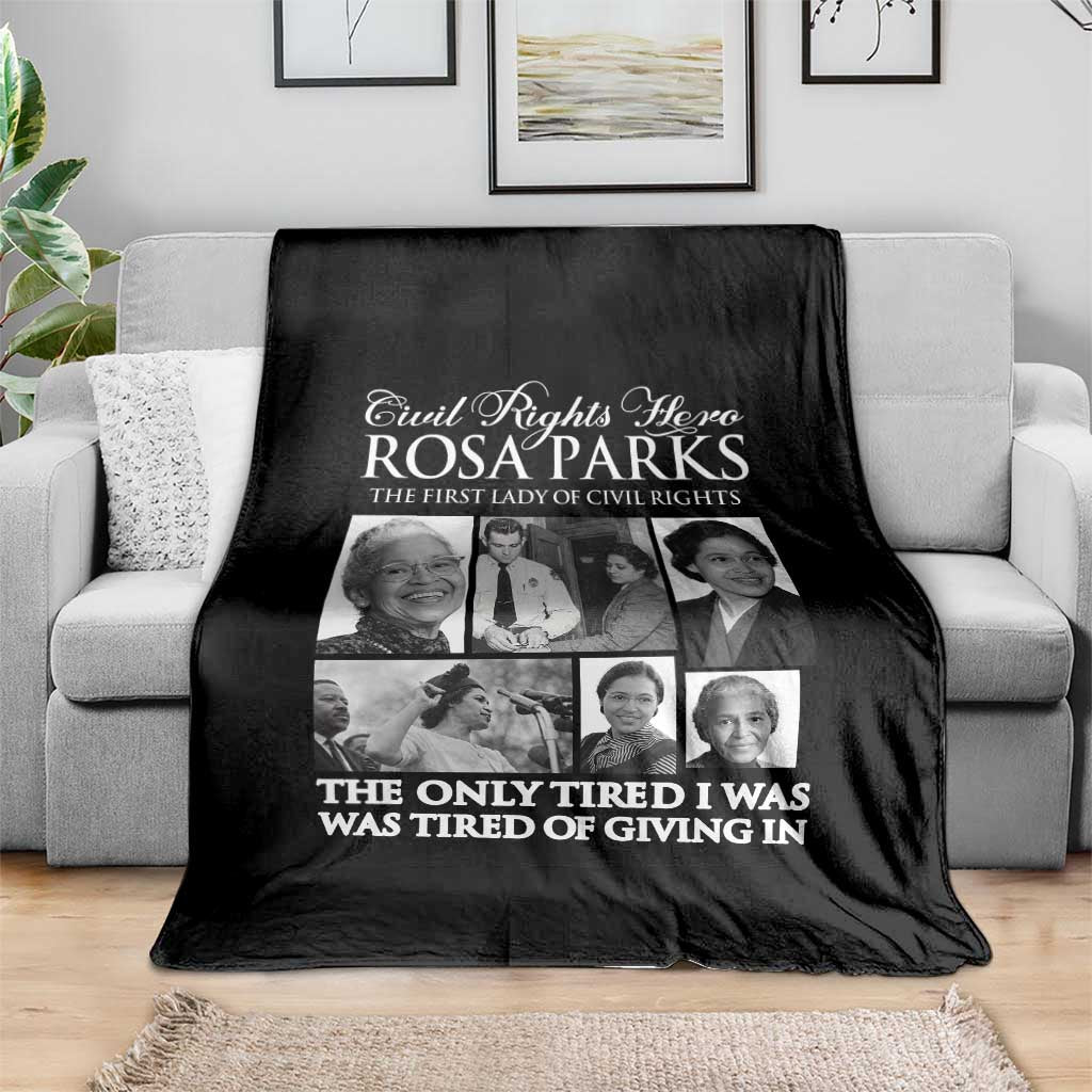 Rosa Parks Mother Of The Civil Rights Movement Throw Blanket Black History Salutes