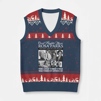 Rosa Parks Mother Of The Civil Rights Movement V-Neck Knit Sweater Vest Black History Salutes