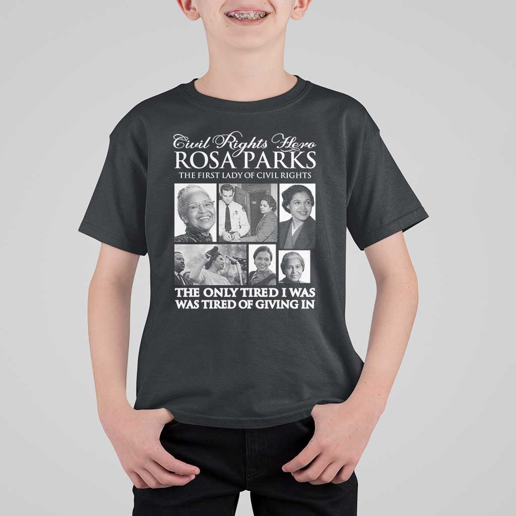 Rosa Parks Mother Of The Civil Rights Movement T Shirt For Kid Black History Salutes
