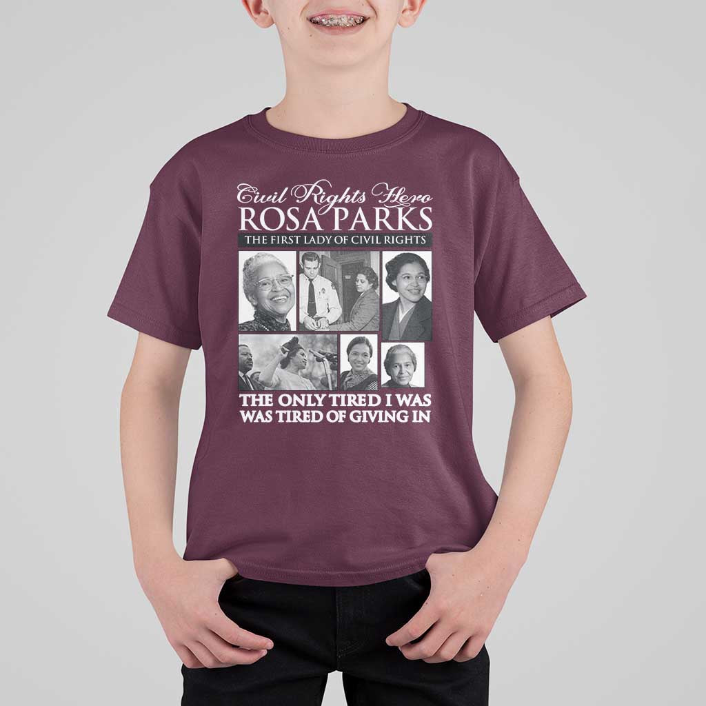 Rosa Parks Mother Of The Civil Rights Movement T Shirt For Kid Black History Salutes