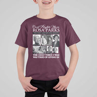 Rosa Parks Mother Of The Civil Rights Movement T Shirt For Kid Black History Salutes