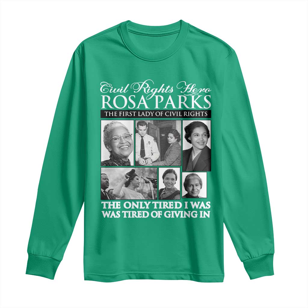 Rosa Parks Mother Of The Civil Rights Movement Long Sleeve Shirt Black History Salutes
