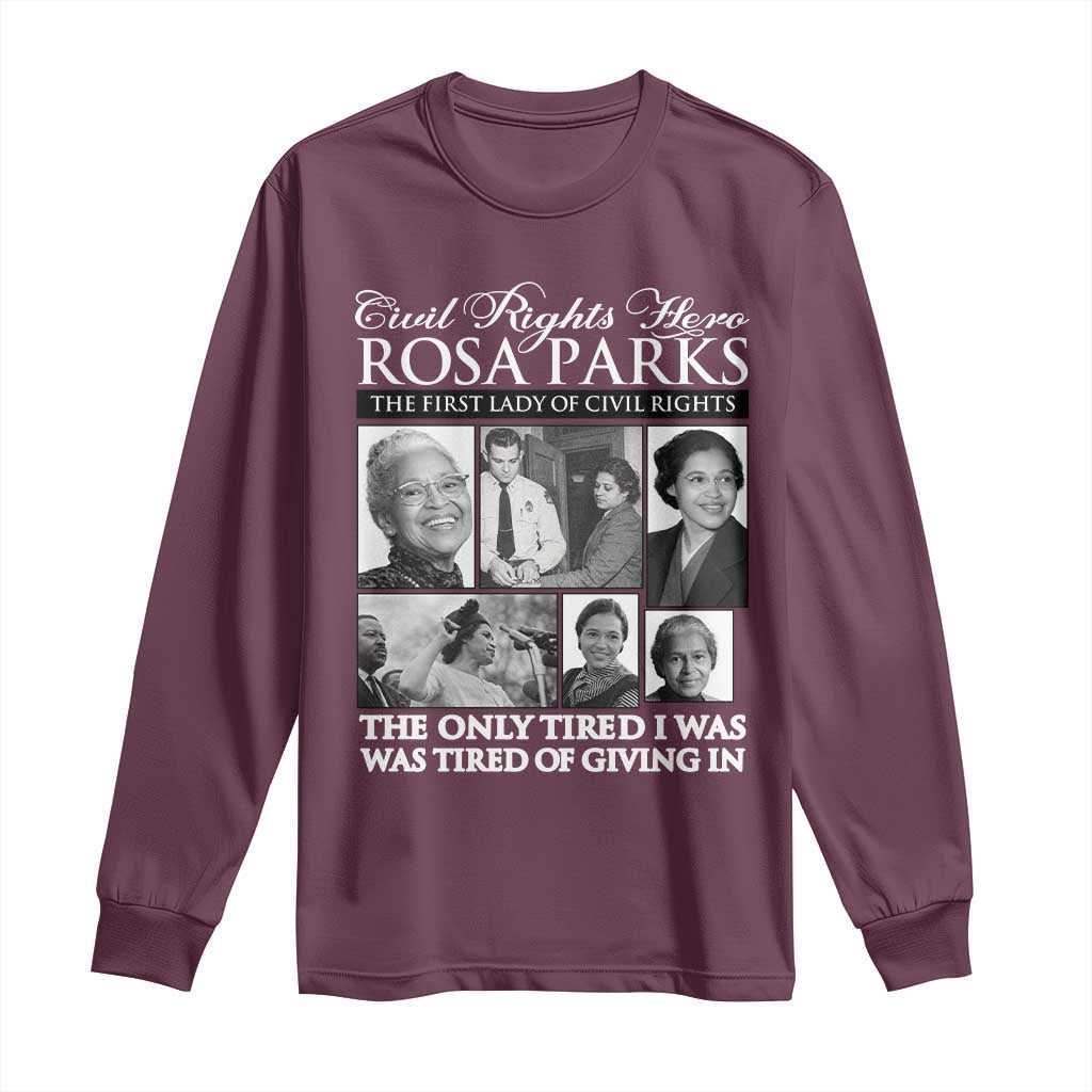 Rosa Parks Mother Of The Civil Rights Movement Long Sleeve Shirt Black History Salutes