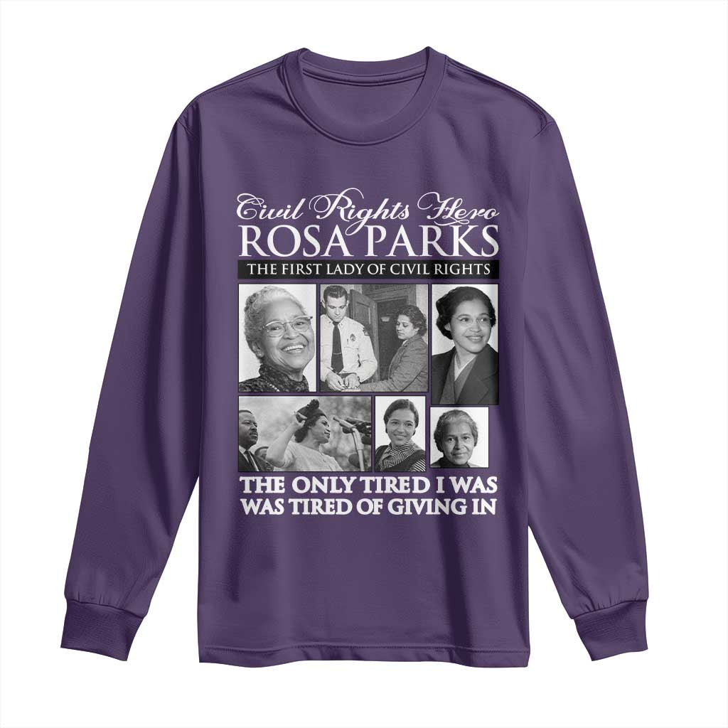 Rosa Parks Mother Of The Civil Rights Movement Long Sleeve Shirt Black History Salutes
