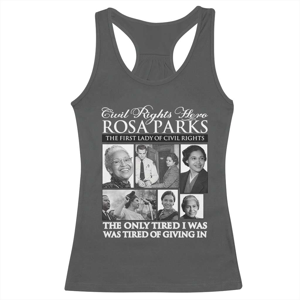 Rosa Parks Mother Of The Civil Rights Movement Racerback Tank Top Black History Salutes