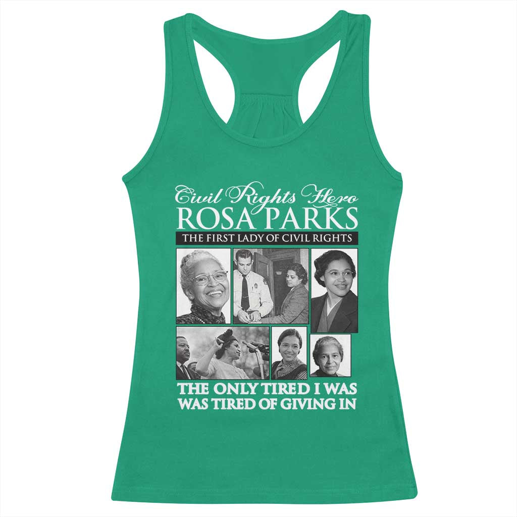 Rosa Parks Mother Of The Civil Rights Movement Racerback Tank Top Black History Salutes