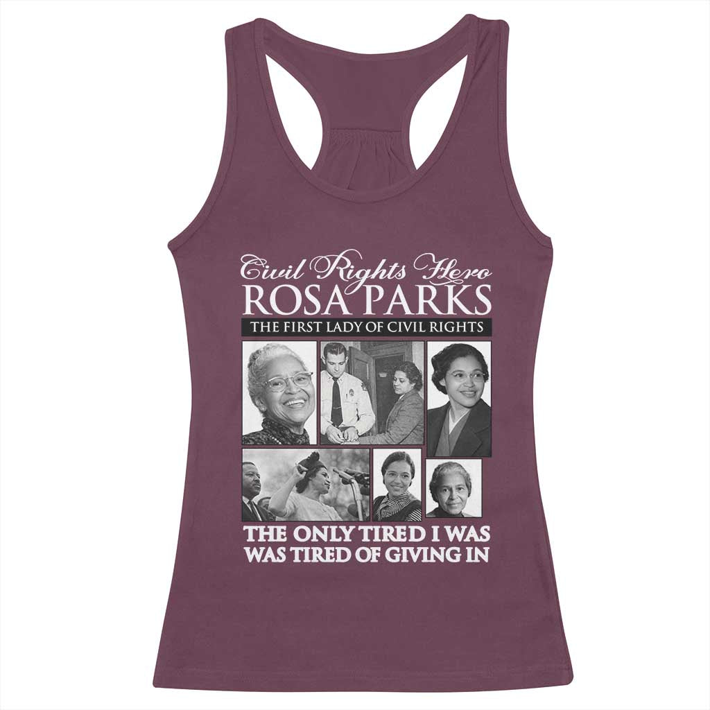 Rosa Parks Mother Of The Civil Rights Movement Racerback Tank Top Black History Salutes