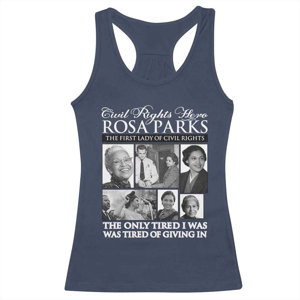 Rosa Parks Mother Of The Civil Rights Movement Racerback Tank Top Black History Salutes