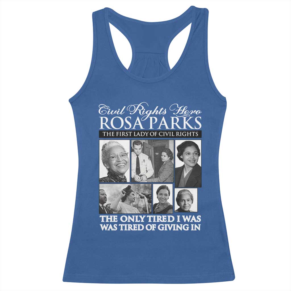 Rosa Parks Mother Of The Civil Rights Movement Racerback Tank Top Black History Salutes
