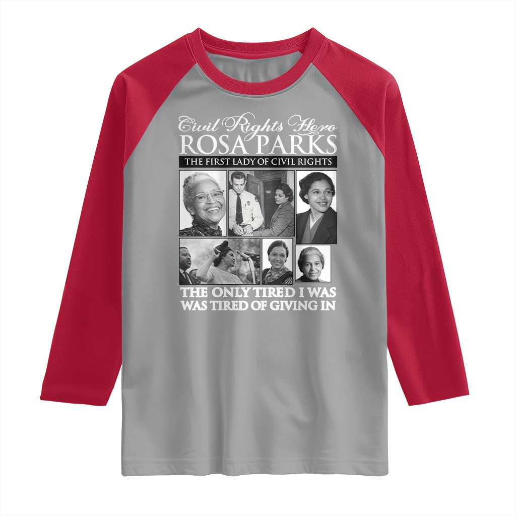 Rosa Parks Mother Of The Civil Rights Movement Raglan Shirt Black History Salutes